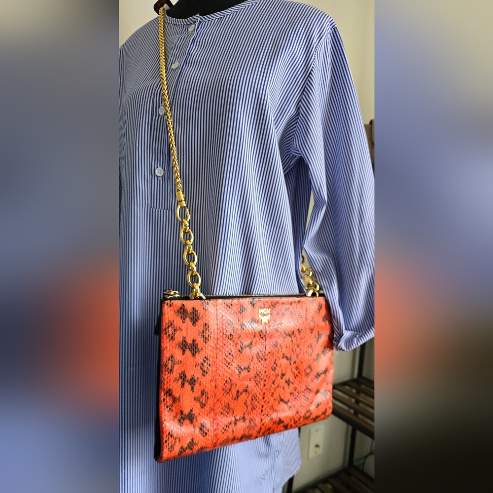 MCM Leather Cluth/ Crossbody Bag